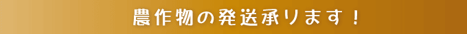 農作物の発送承ります